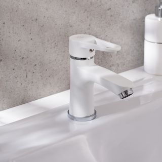 Смеситель для раковины РМС SL77W-001F белый